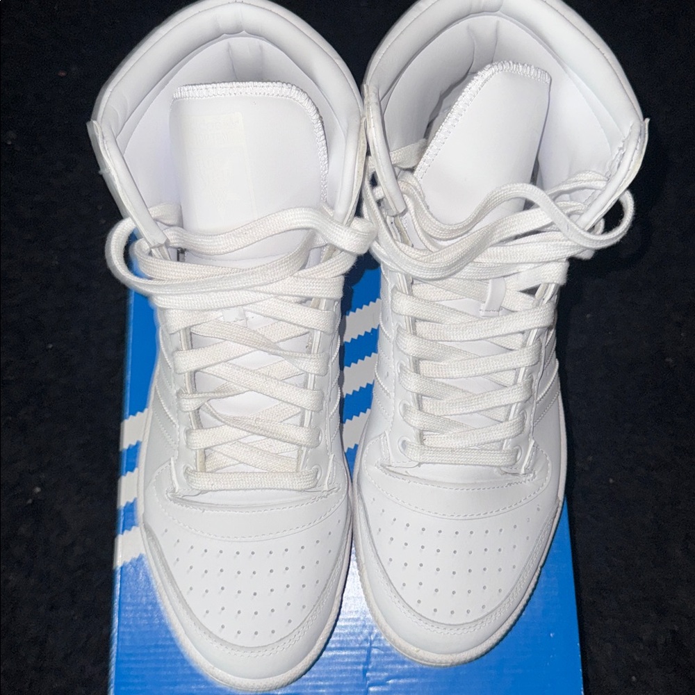 Adidas Top Ten Hi Triple-White’. Sz.10.5m. Original box - Picture 3 of 8